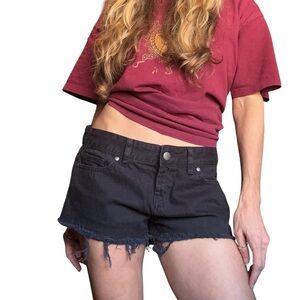 PINK Victoria's Secret Black Jean Shorts